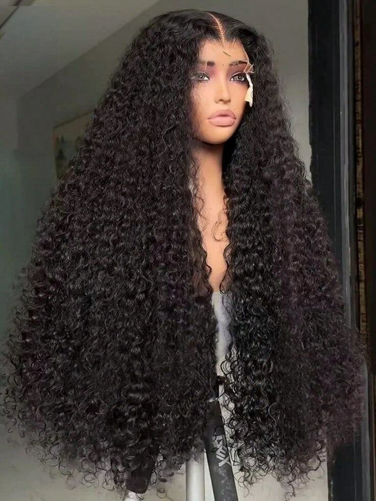 Perruque Bouclée Noire Longue