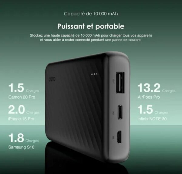 Chargeur Power Bank 10000mAh