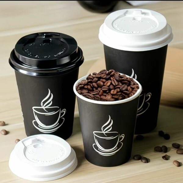 Tasses à Café Jetables Noires