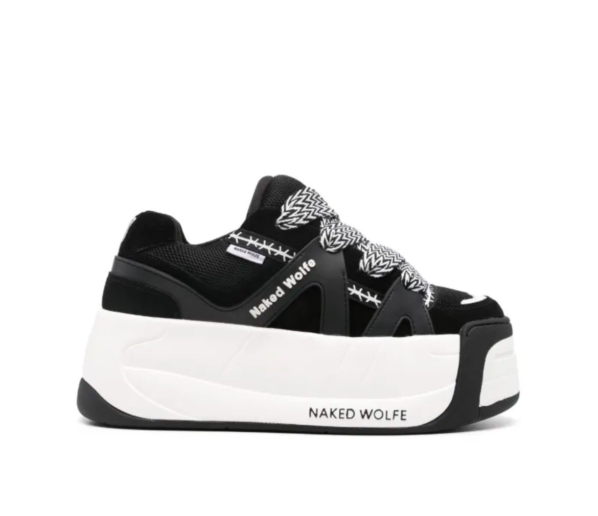Sliders leather platform sneakers