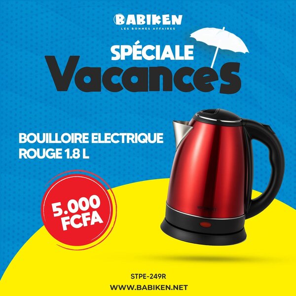 Bouilloire Électrique Rouge 1.8L