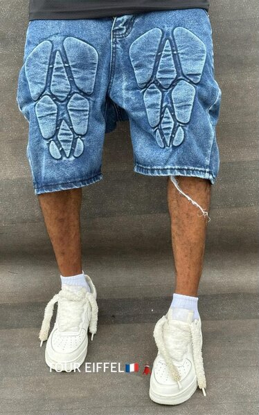 Shorts en jean imprimé mode