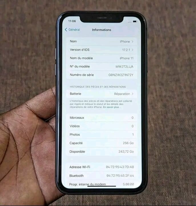 iPhone 11 256 Go Noir
