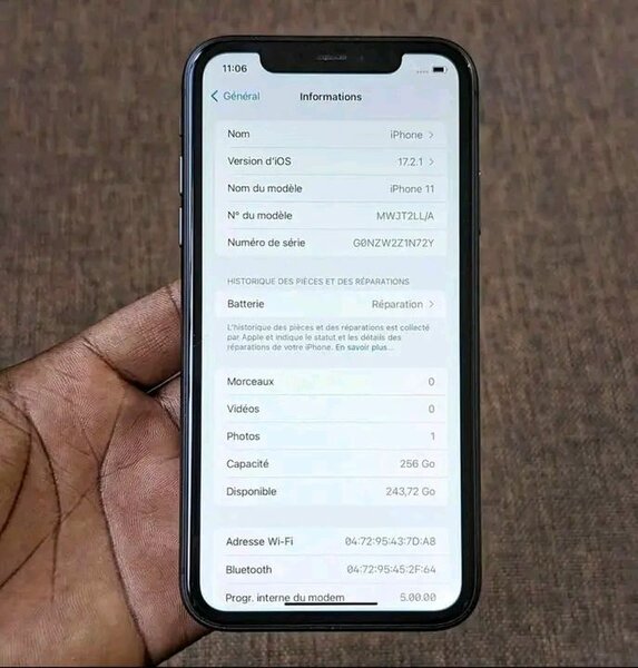 iPhone 11 256 Go Noir