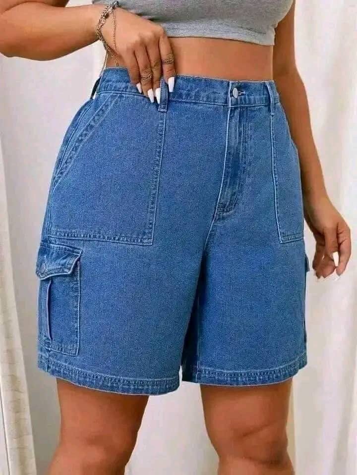 Shorts en jean taille haute