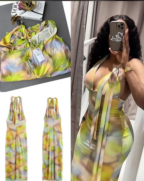 Robe Maxi Imprimée Colorée Féminine