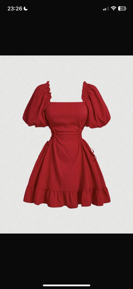 Robe Évasée à Manches Bouffantes