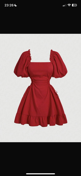 Robe Évasée à Manches Bouffantes