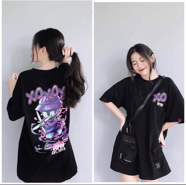 T-shirt graphique oversize noir