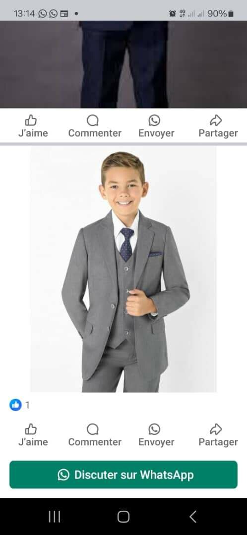 Costume élégant pour garçons