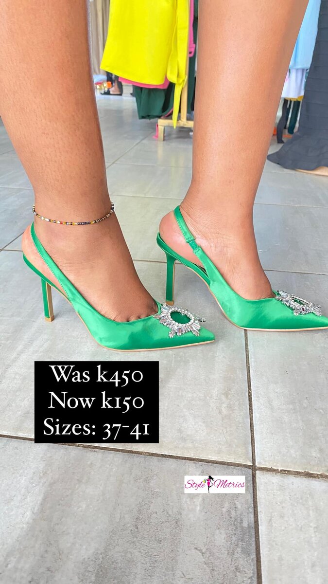 Women's Green High-heeled Shoes
