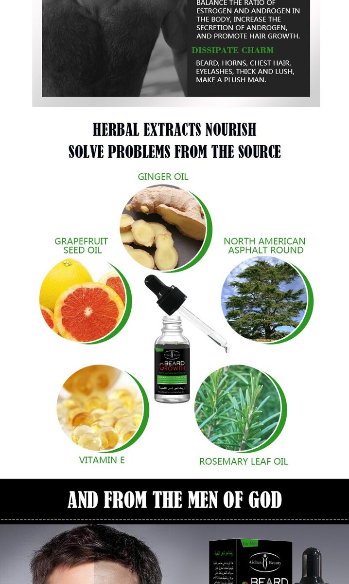 Huile pour cheveux et barbe