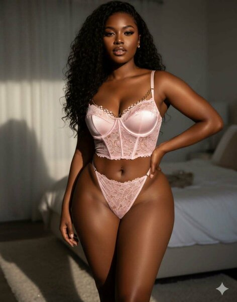 Ensemble lingerie dentelle rose