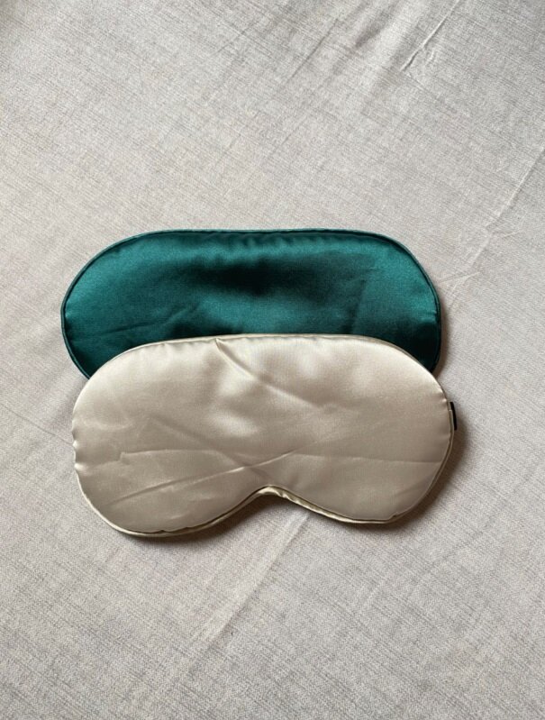 Sleep Mask green and ivory