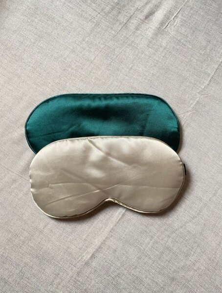 Sleep Mask green and ivory