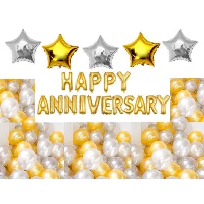 Anniversary Themes - Happy Anniversary foil Balloons Best theme for Anniversary Celebration , Anniversary Decoration
