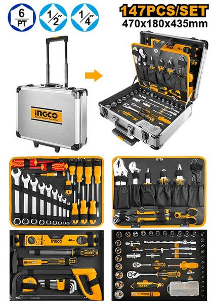 Set d'Outils 147 Pièces Ingco