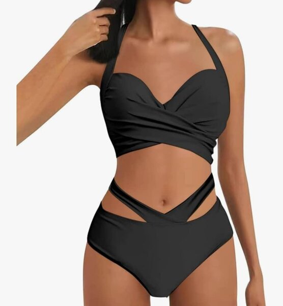Ensemble bikini noir élégant