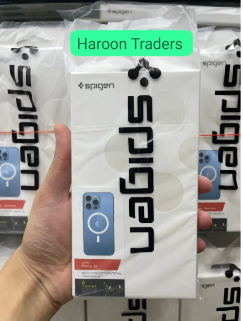 iPhone 16 series Spigen Clear with Magsafe Transparent Branded Case. 100% Best Quality.