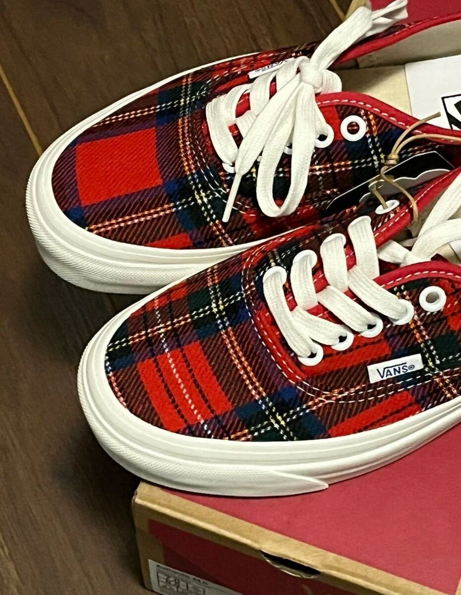 Vans Baskets À Carreaux Rouges