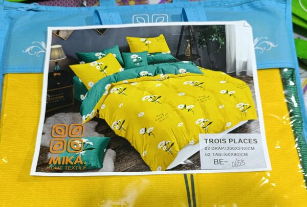 Draps de lit, taies d'oreillers, couettes, etcc