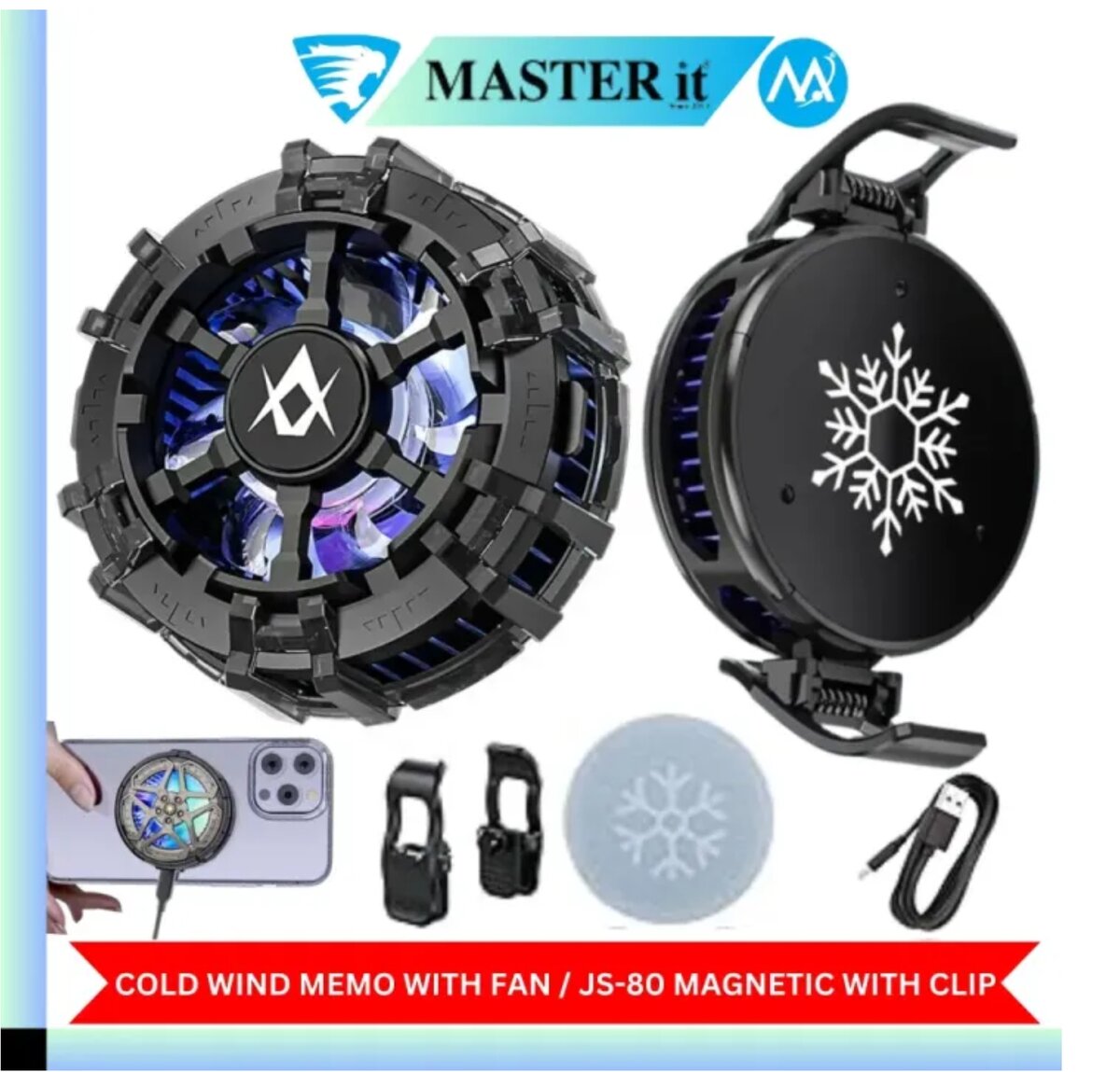 Phone Radiator | Phone Cooling Fan Case | Cold Wind Handle Fan DL01 | For PUGB Phone Cooler | Gadgets