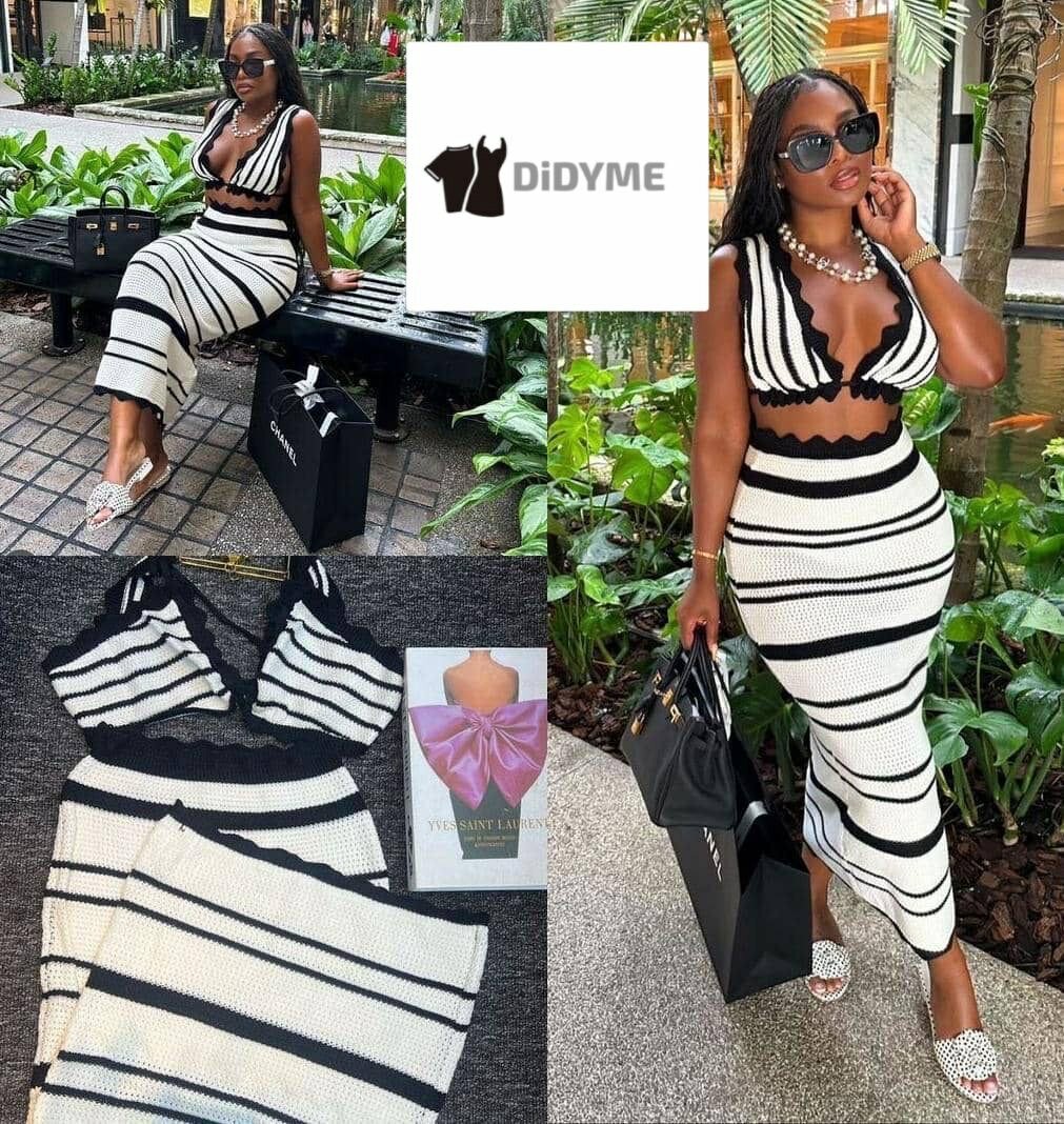 Ensemble habits tricoté