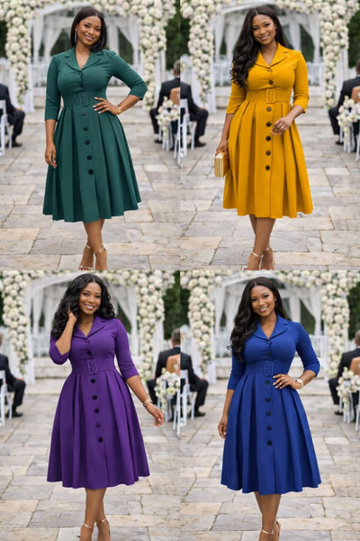 Robe Élégante Ceinturée Femme