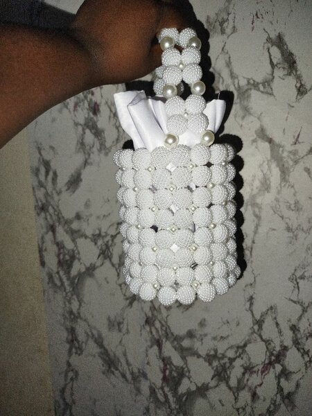 Sac en perle blanc