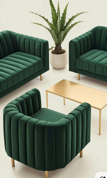 Canapé en velours vert