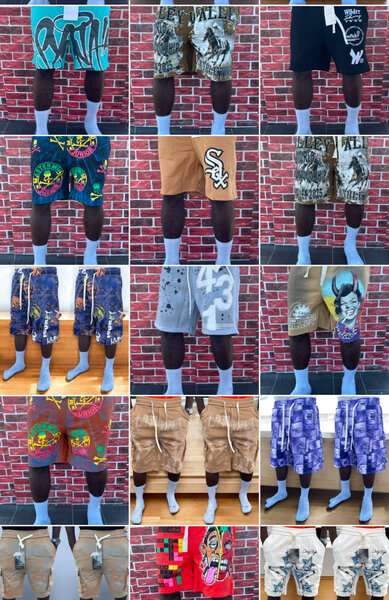 Shorts streetwear colorés