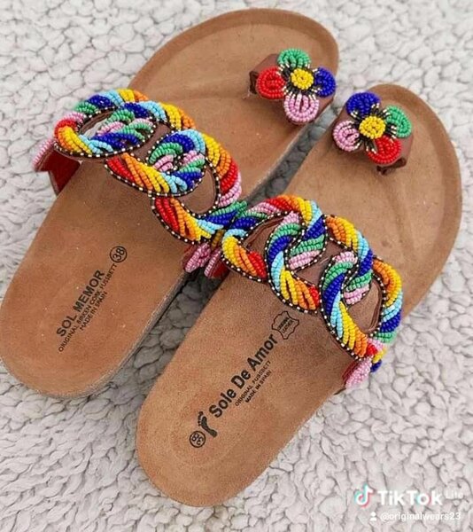 Beaded footwear