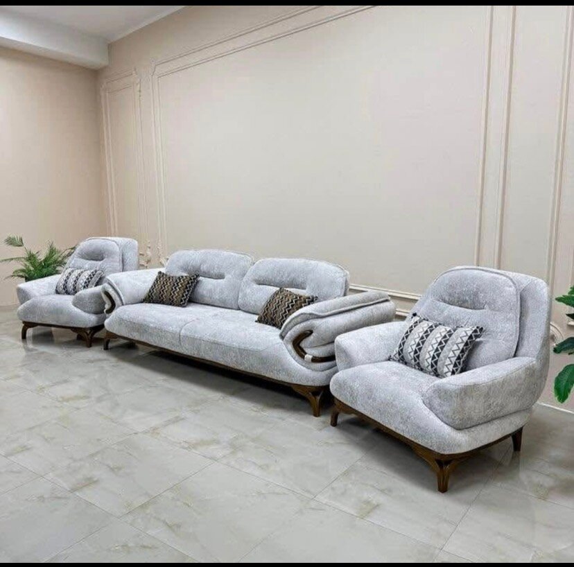 Canapé moderne en tissu gris