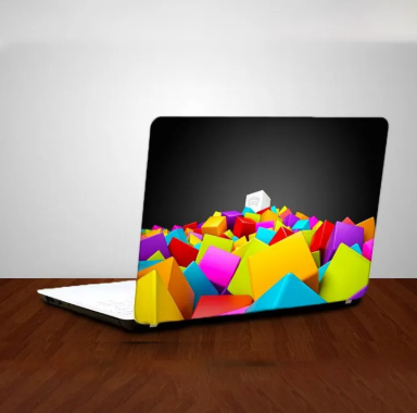 Colorful Cube Laptop Back Skin Sticker-Laptop Back Skin-Laptop Skin Vinyl Sticker Decal, 13 13.3 14.6 15 15.4 15.6 inch Laptop Skin Sticker Cover For All Laptops
