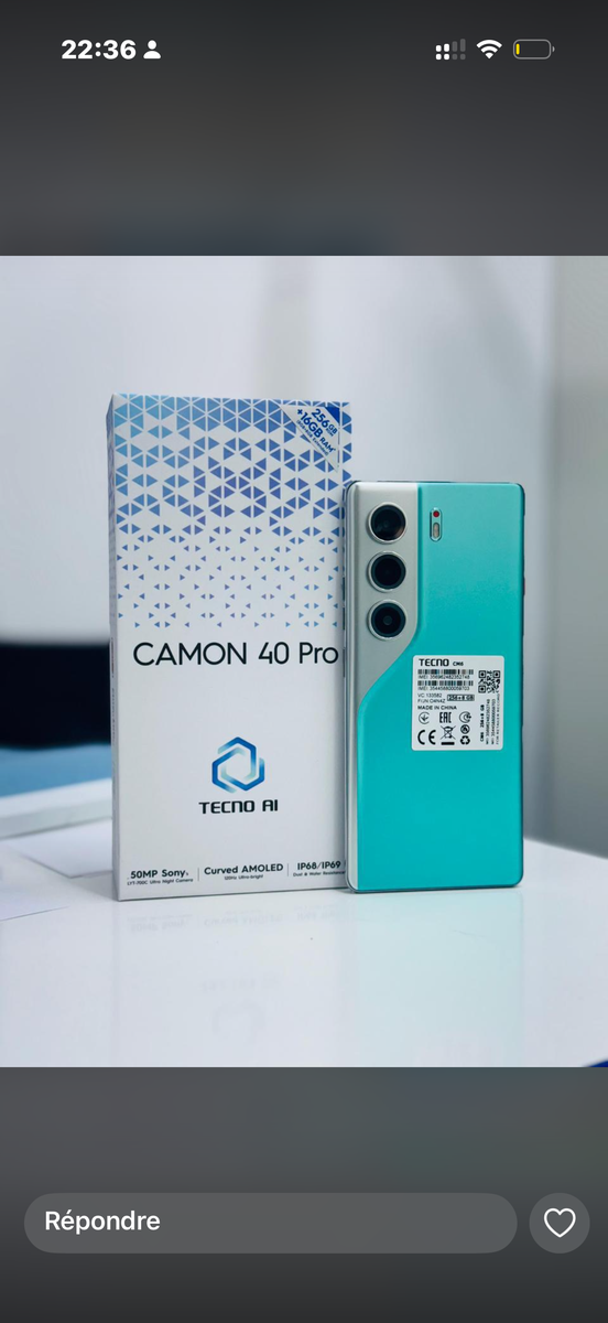 Smartphone Tecno AI Camon 40 Pro