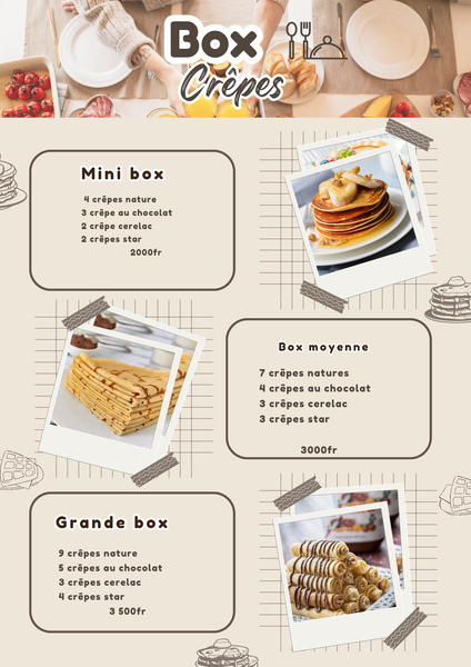 Crêpes, pancakes, gâteaux au c