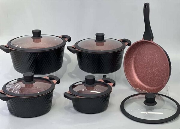 10pcs set nonstick Die-Cast Granite Cookware