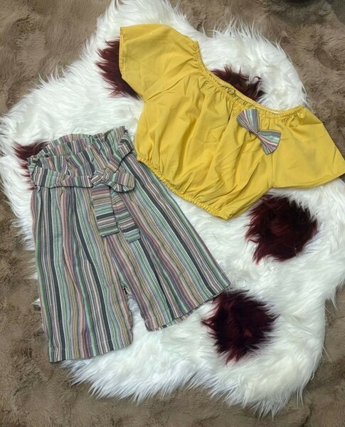 Ensemble enfant rayé coloré