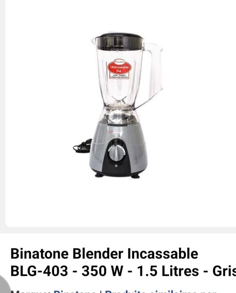 Binatone Blender Mixeur 350W 1.5L