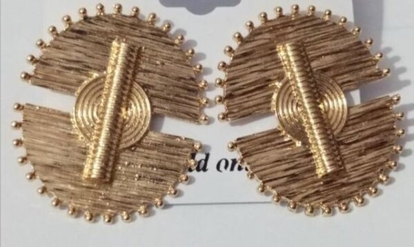 Boucles d'oreilles ronde dorée