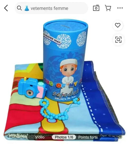 Tapis de prière pour enfants