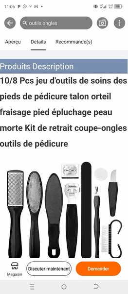 Mini kit de manucure pédicure
