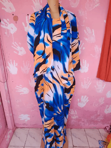 Robe longue colorée