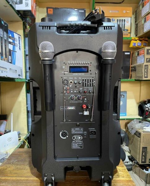 Enceinte karaoke avec 2 microphones