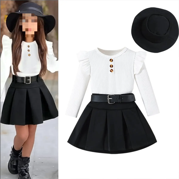 Ensemble chic fille avec chapeau