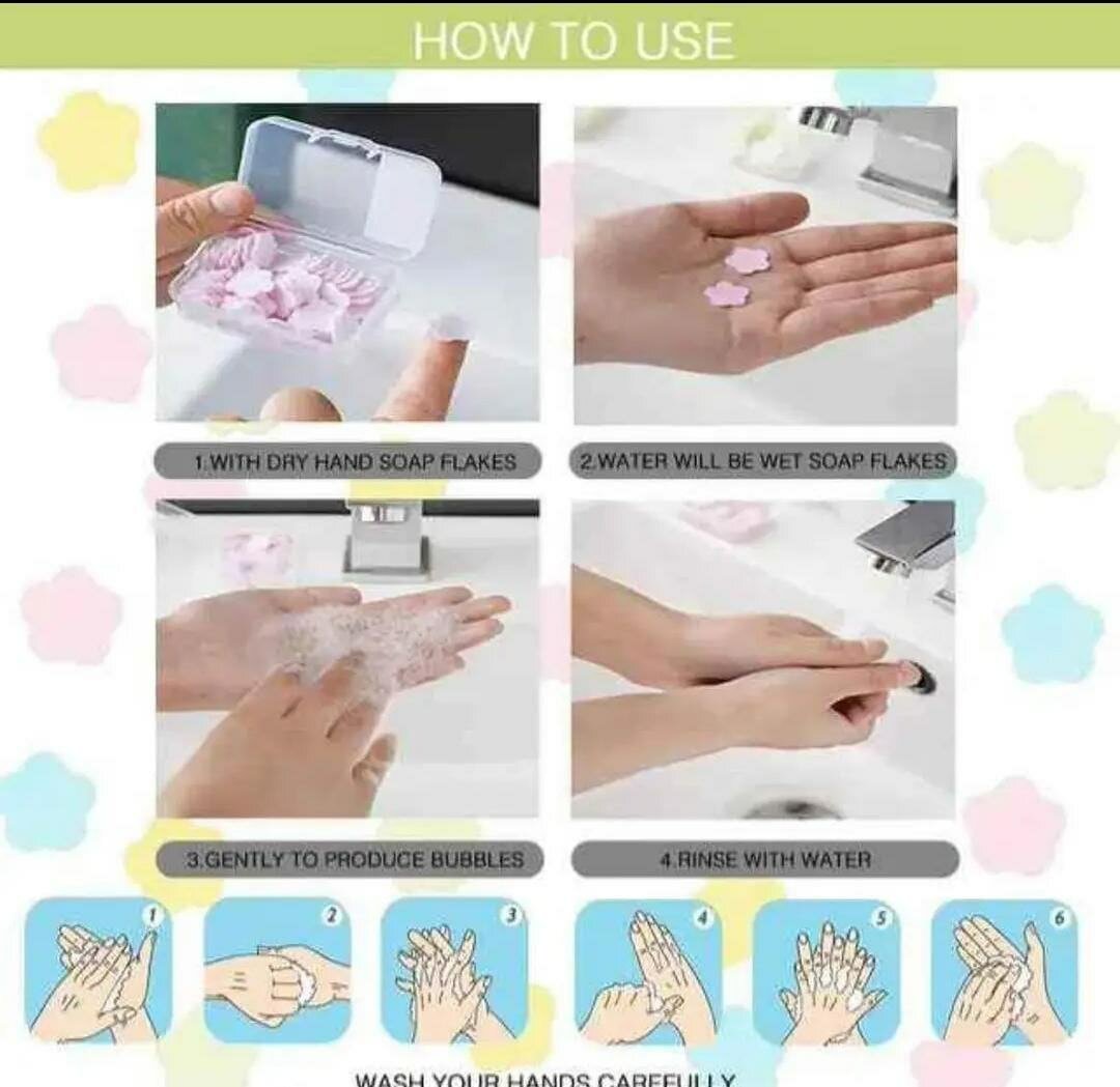 Papier savon pétale portable