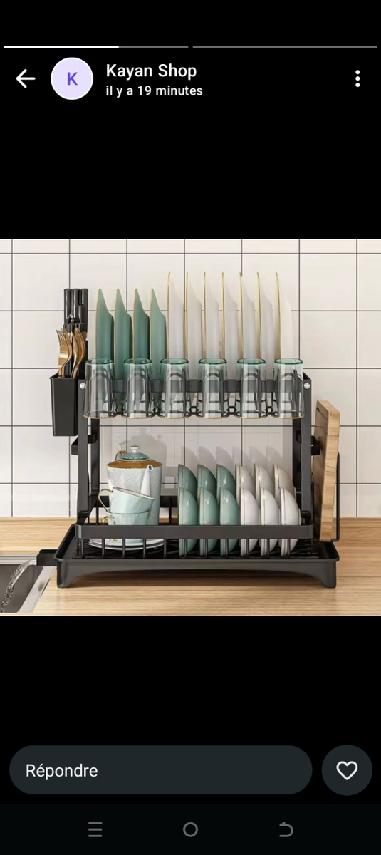 Égouttoir Vaisselle à Deux Niveaux