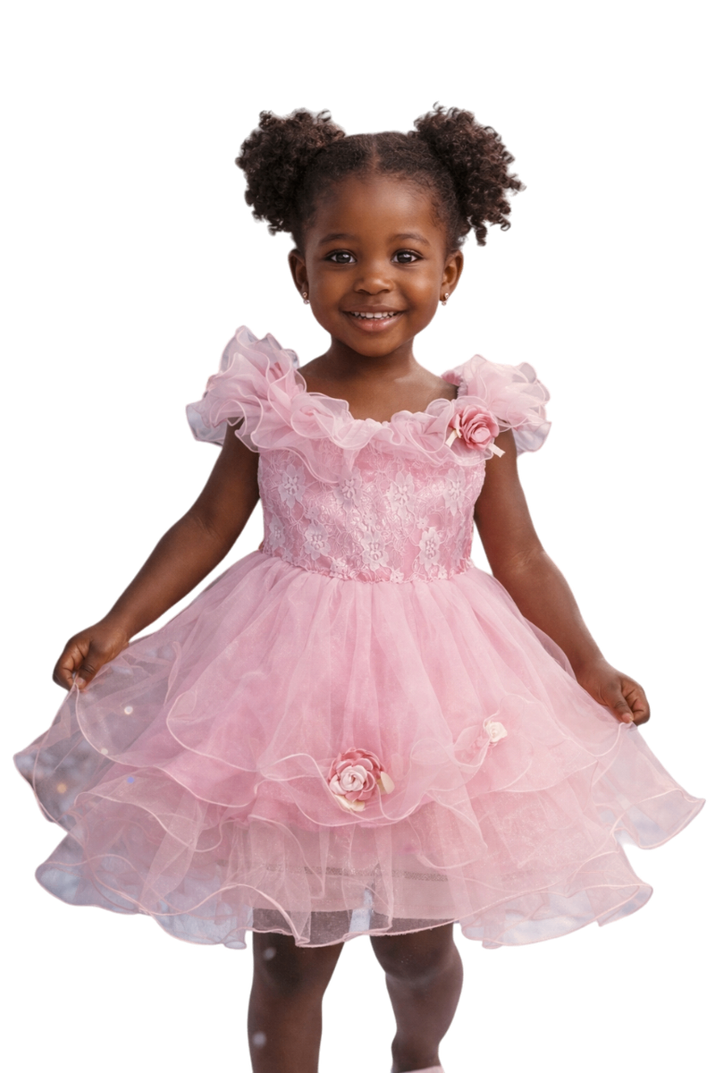 Robe de princesse rose fillette