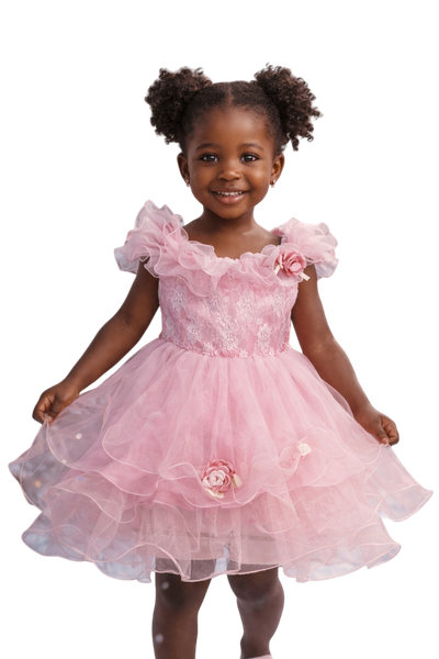 Robe de princesse rose fillette