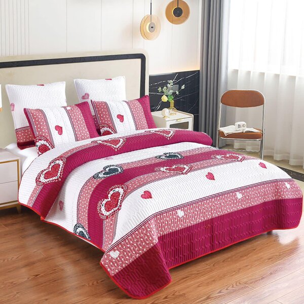 Bedroom set: quilted bedspread+pillowcases 2pcs+2pcs
